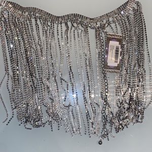 Women’s Rhinestone Fringe Belt